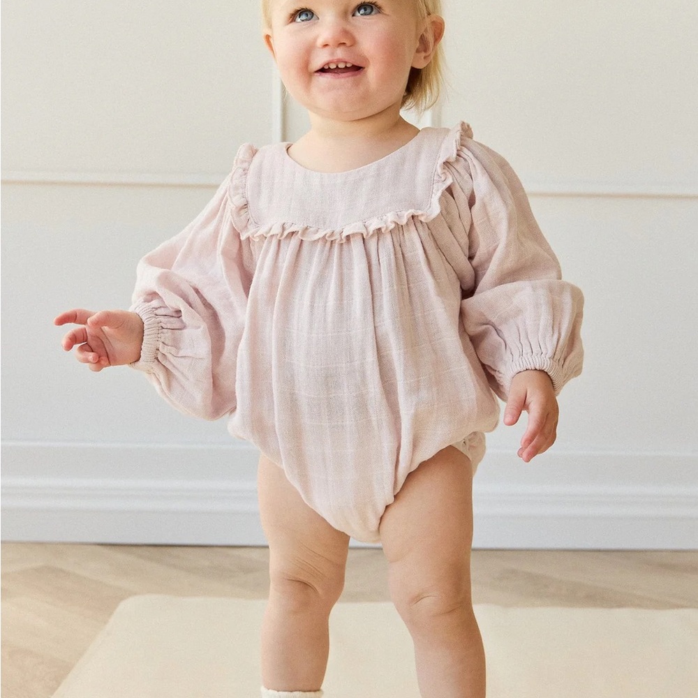 Jamie Kay Pink Ruffled Kids One Piece